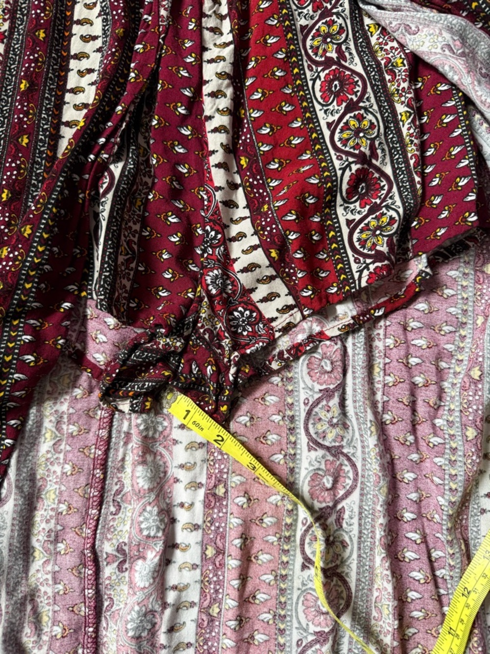 ☀️ Ambiance • Boho Off-Shoulder Maxi Dress/Romper in Paisley Print • women’s Md - Picture 7 of 10